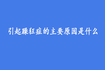 引起躁狂症的主要原因是什么